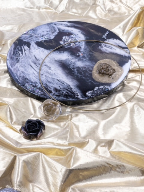 Resin Bild Schwarze Welle