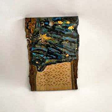 Schneidebrett mit Resin Nuss