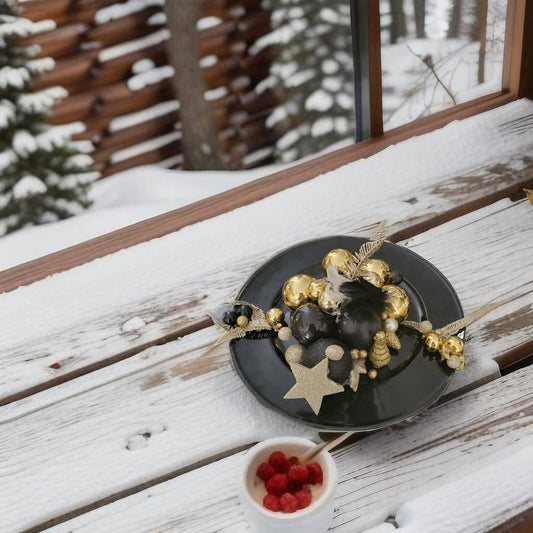 Handgefertigtes Weihnachtsgesteck für festliche Dekoration