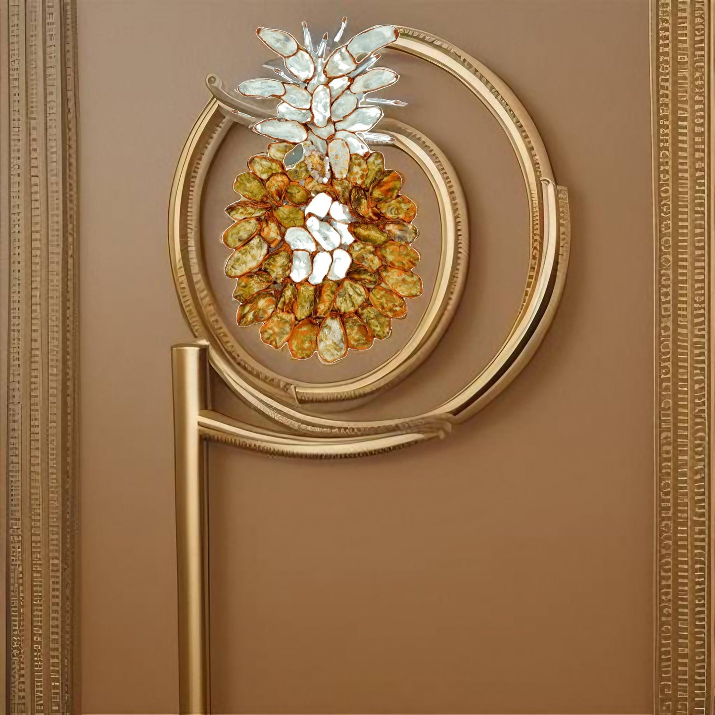 Ananas Austernmuscheln Bronze