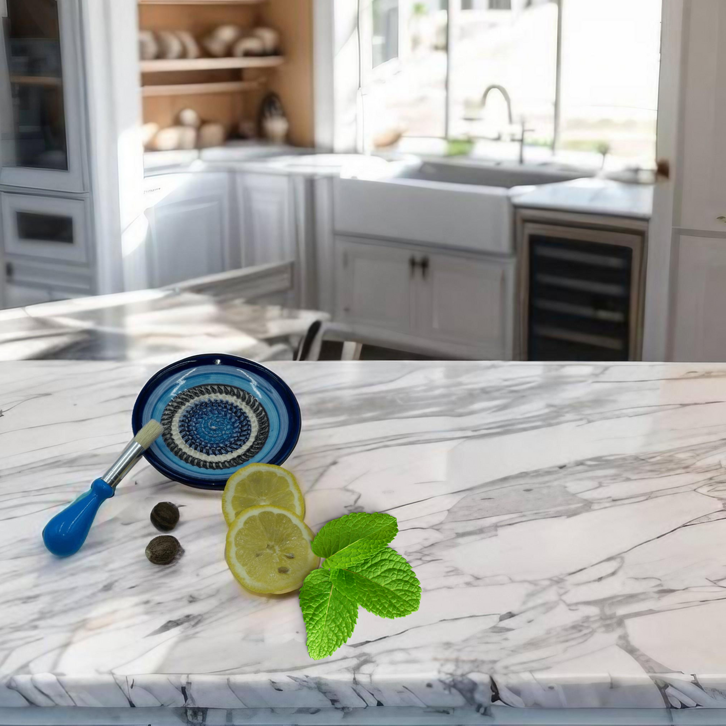 Keramik Reibeteller Oceano Azul