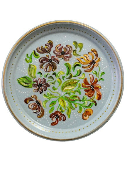 Holz Tablett Dahlien