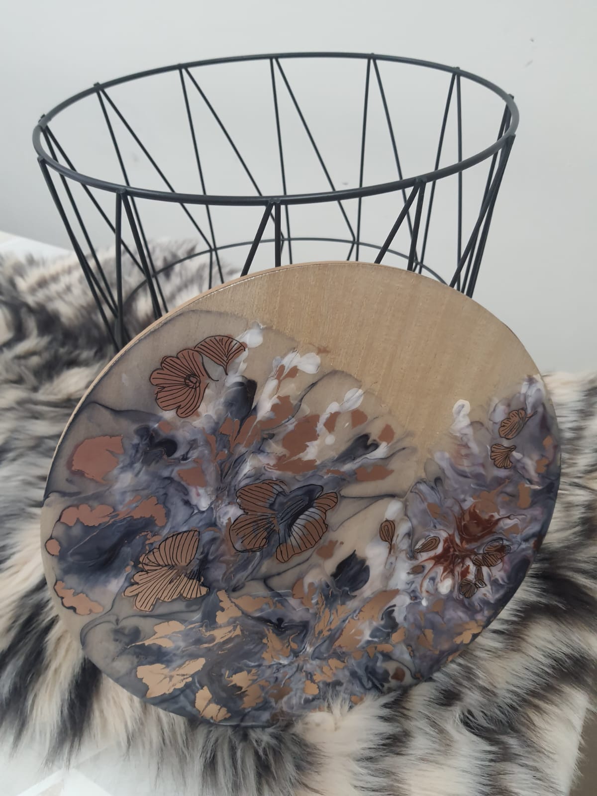 Resin Beistelltisch Schmetterling