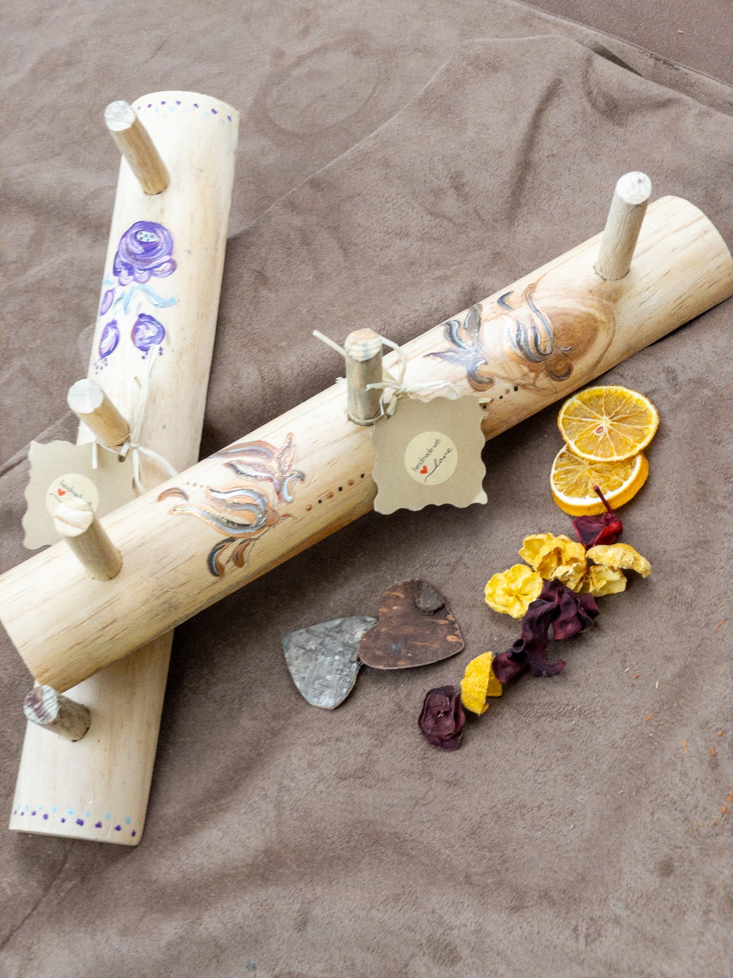 Kleiderhaken Leiste Blümchen